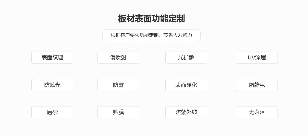 PC耐力板實(shí)心表面功能